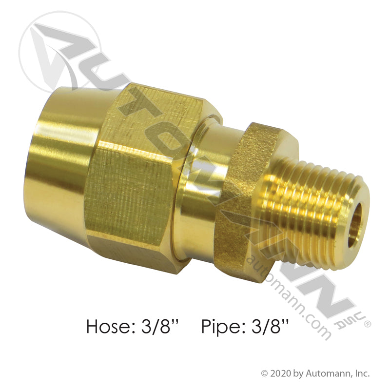 Air Brake Hose Coupling - 3/8in ID Hose x 3/8in NPT Reusable Fitting - Euclid E8591 177.16926C