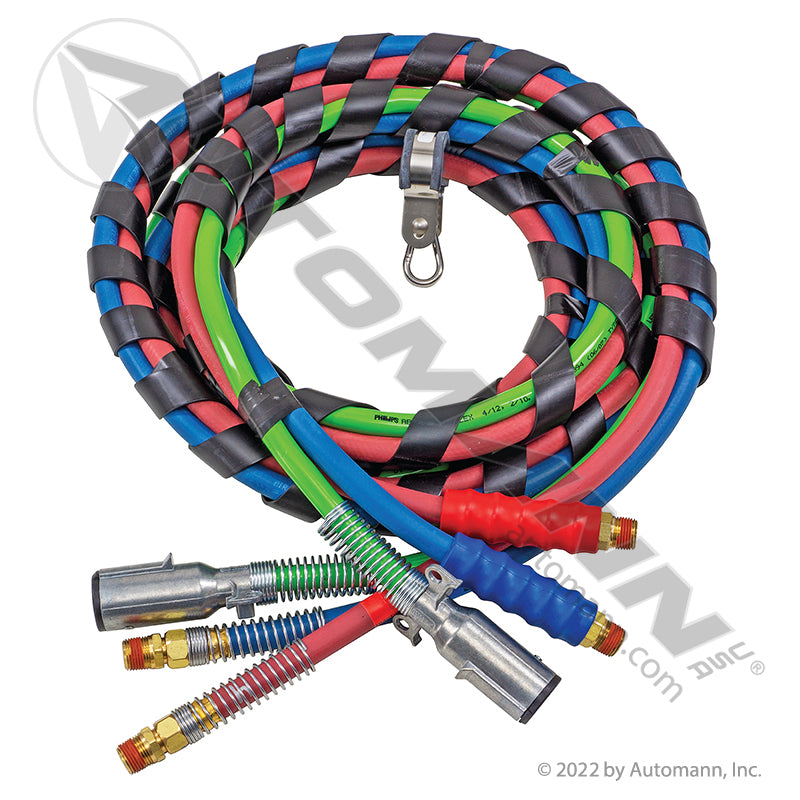 3-in-1 Airpower Assembly - LECTRAFLEX 15 ft. ABS Cable & Red/Blue Air Lines - Phillips 30-2171 PHI30-2171