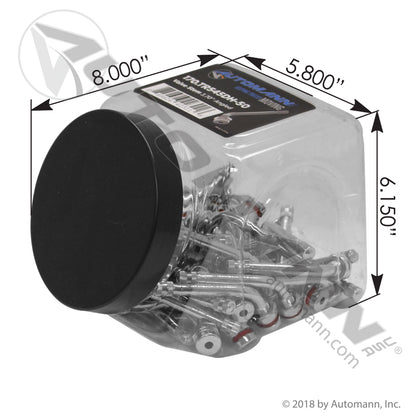 Tubeless Valve Stem 3.700in Angled 60 Degree - TR545DH Alcoa Style Wheel - 50-Piece Shop Jar 170.TR545DH-50