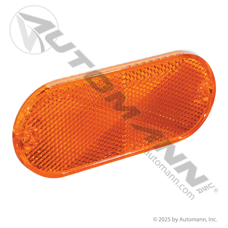 Reflex Reflector - Amber 4-3/8 in x 1-7/8 in Oval Quick-Mount - Grote 41043 B479A 571.RF4QMA