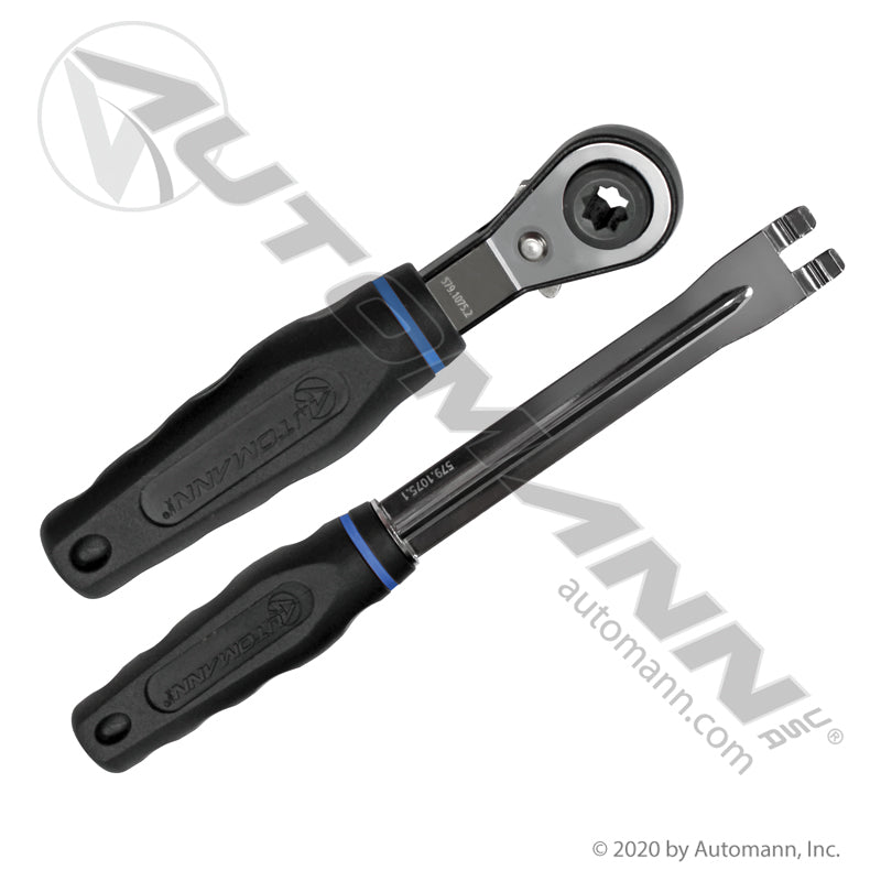 Slack Adjuster Release Tool Set - Meritor Type with 5/16in Double Square Wrench - 579.1075
