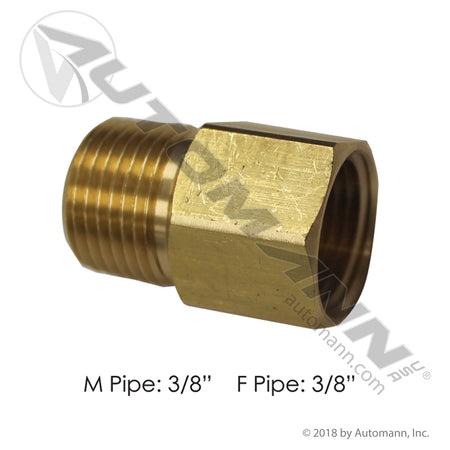 Brass Adapter - 3/8" NPT Male x 3/8" NPT Female Air Line Fitting - Replaces Eaton 3200X6 Parker 222P66 177.9120CC