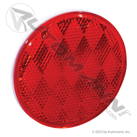 Reflex Reflector - Red 3-3/16 in Round Quick-Mount - Grote 40062 Trucklite 98005R 571.RF3QMR
