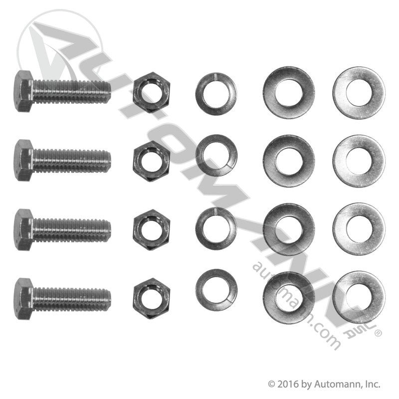 Mud Flap Bolt Kit - 3/8"-16 x 1-1/4" Zinc Plated Hardware for One Flap - 248844 562.8001
