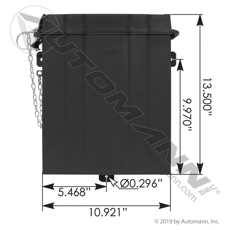 Weather-Resistant Record Box - Truck & Trailer Document Holder - Automann 573.1016