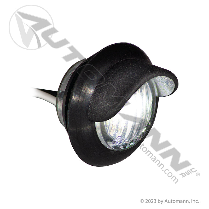 License Plate LED Light - 3/4 Inch Round Black Hood 2-Diode - Grote 60721 571.LD134-2