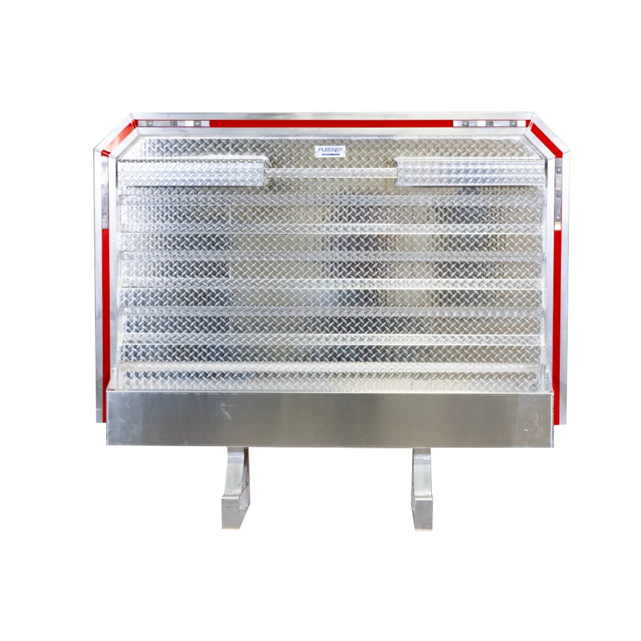 Headache Rack 68" x 80" Aluminum with 2 Chain Racks & Tray – Heavy - Duty Flatbed Cab Guard – Fits Standard Semi - Tractors KKH001-B - FleetPro - FLEETPRO PARTS & TIRES