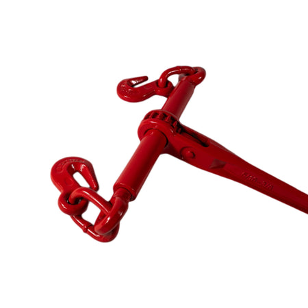 Ratchet Chain Binder 5/16" - 3/8" with Slip Hook & Grab Hook - 6,600 lb WLL KLB006A - FleetPro - FLEETPRO PARTS & TIRES