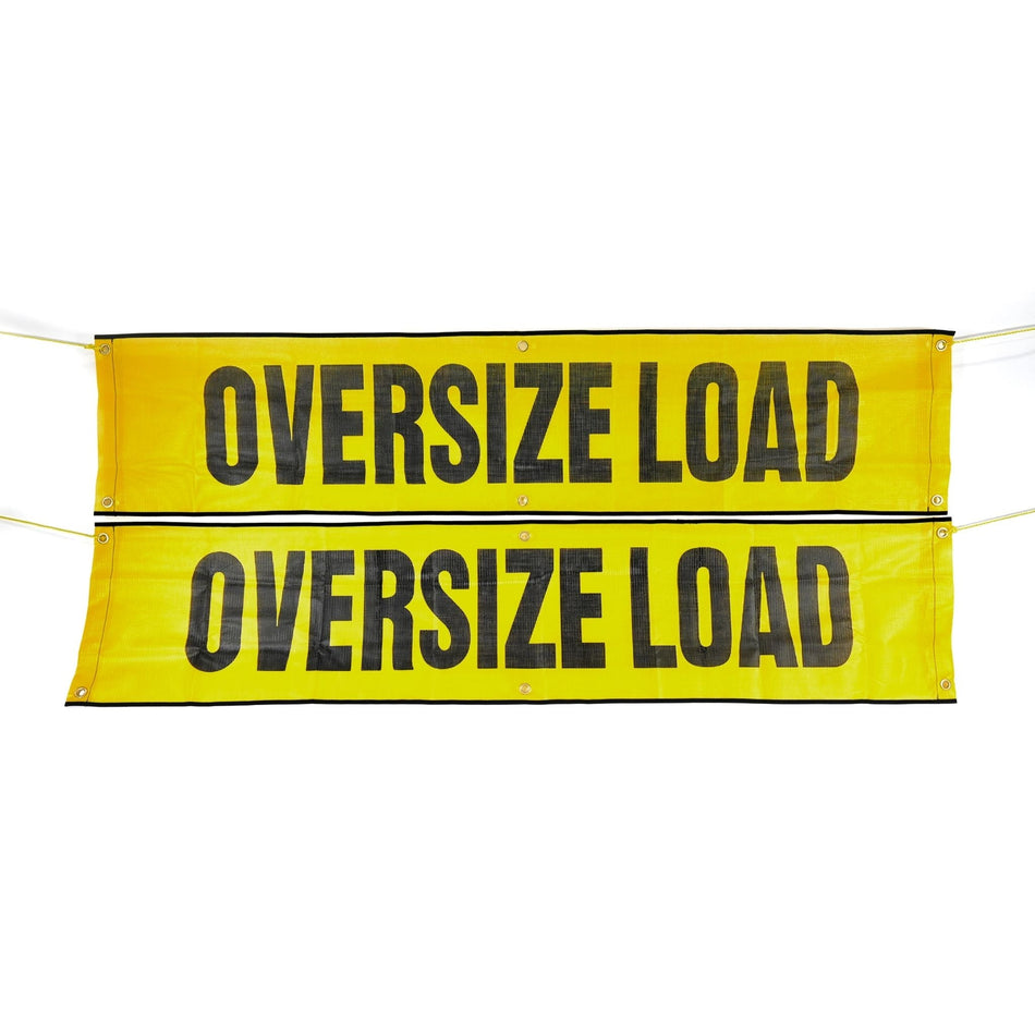Oversize Load Banner 84" x 18" Mesh with Grommets and Bungee Cords KMAB104 - FleetPro - FLEETPRO PARTS & TIRES