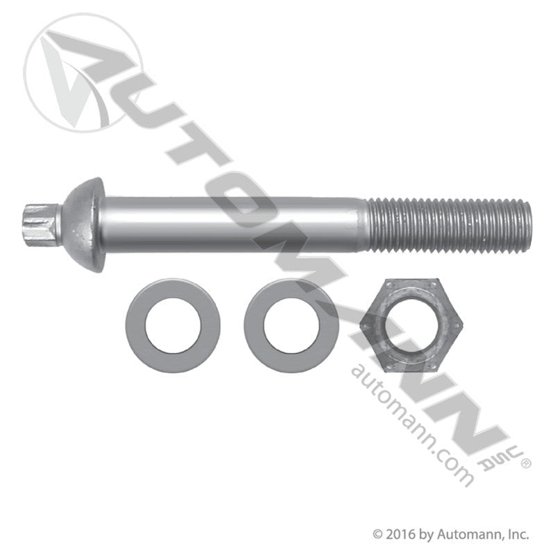 Hendrickson Pivot Bolt Kit – 7" Quik - Align Service Kit – Grade 8 – Replaces S - 24705 MHS205 - Automann - FLEETPRO PARTS & TIRES