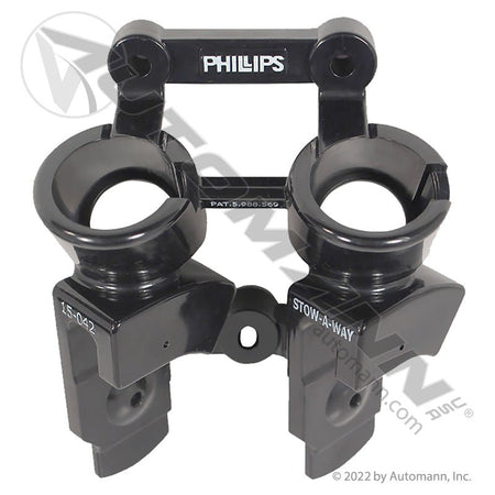 Double Plug & Gladhand Holder - STOW-A-WAY Two Plug Two Gladhand Bracket - Phillips 15-042 Grote 81-0142 PHI15-042 PHI15-042 - Phillips - FLEETPRO PARTS & TIRES