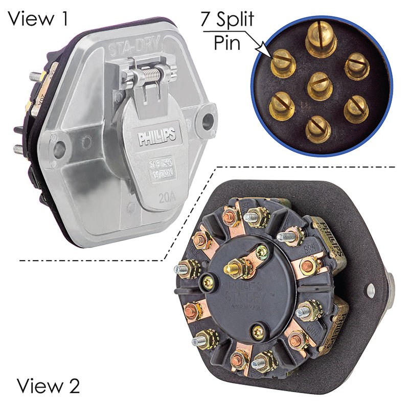 OE 7 - Way Socket Circuit Breaker - 20A Extended Barrel 15 - 762 15762 PHI15 - 762 PHI15-762 - Phillips - FLEETPRO PARTS & TIRES