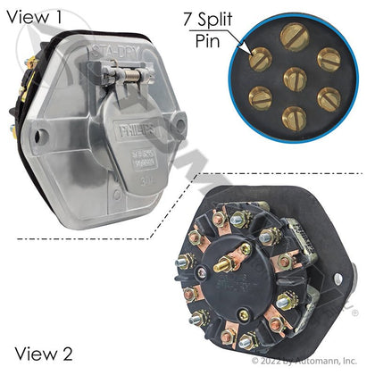 7-Way Socketbreaker - Zinc Die-Cast 30 Amp Circuit Breakers Split Pin - Phillips 15-763 Grote 82-0856 PHI15-763 PHI15-763 - Phillips - FLEETPRO PARTS & TIRES