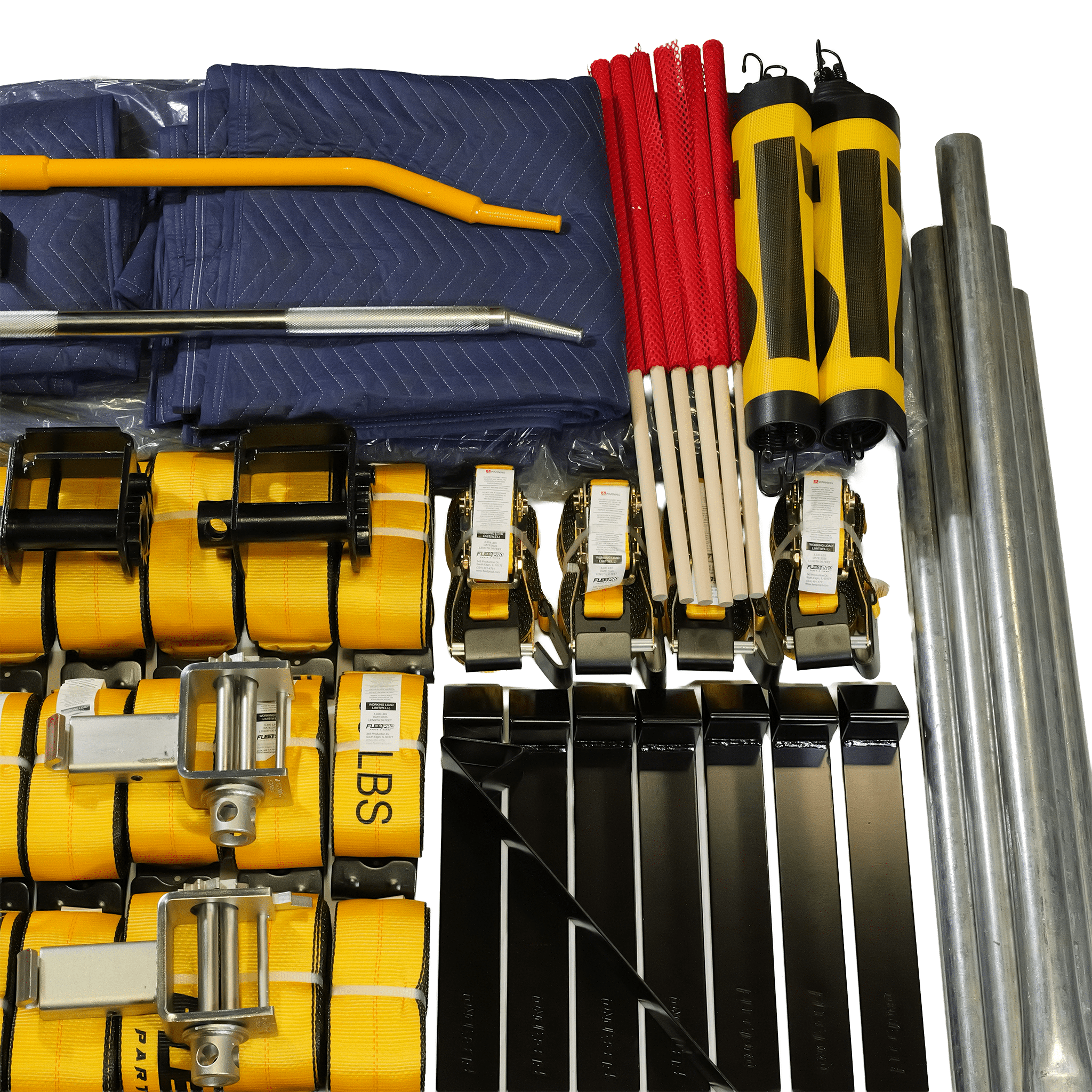 Step Deck Premium Set – Ultimate Cargo Control & Tarping Kit with Stake Pocket Winches StepDeck-Premium - FleetPro - FLEETPRO PARTS & TIRES