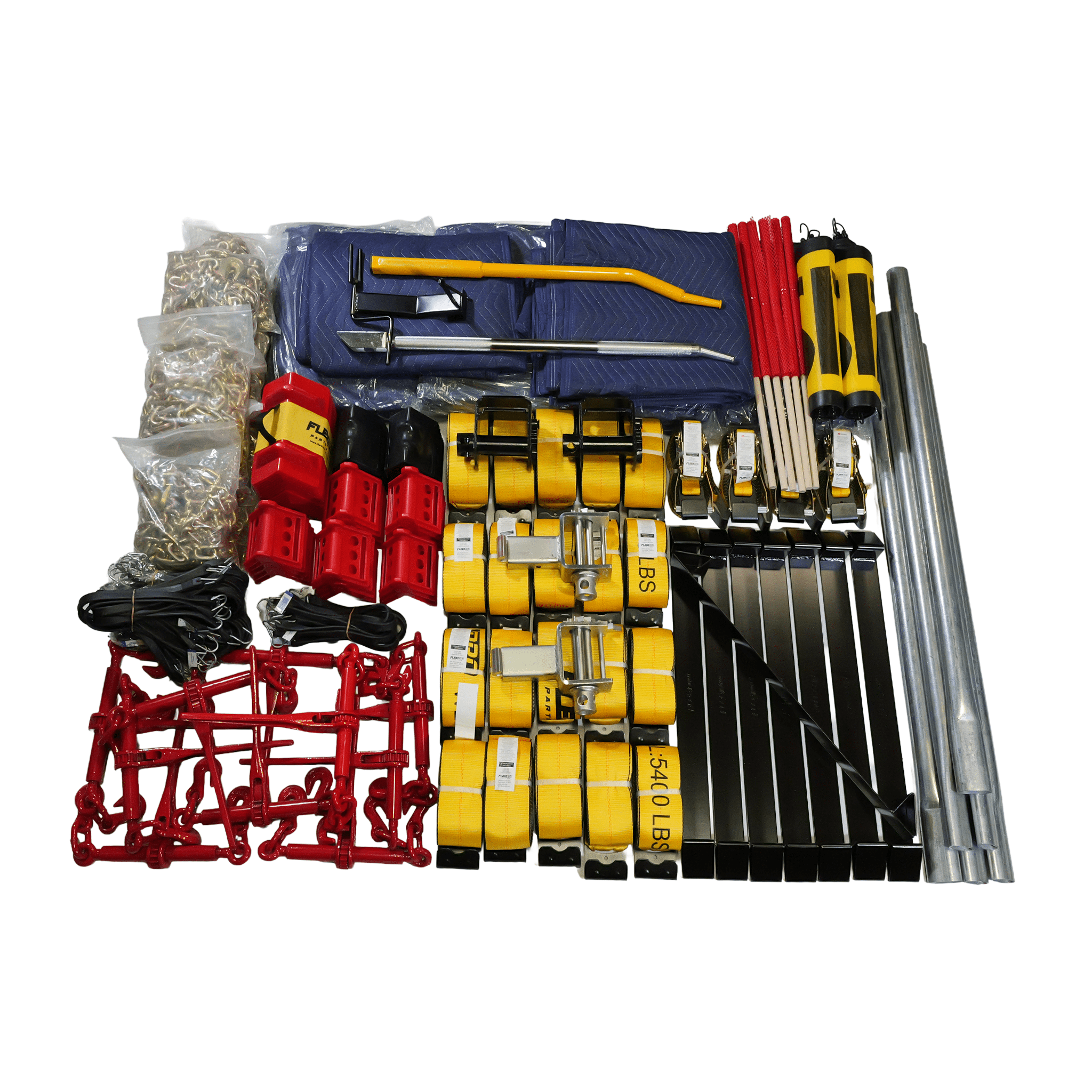 Step Deck Premium Set – Ultimate Cargo Control & Tarping Kit with Stake Pocket Winches StepDeck-Premium - FleetPro - FLEETPRO PARTS & TIRES