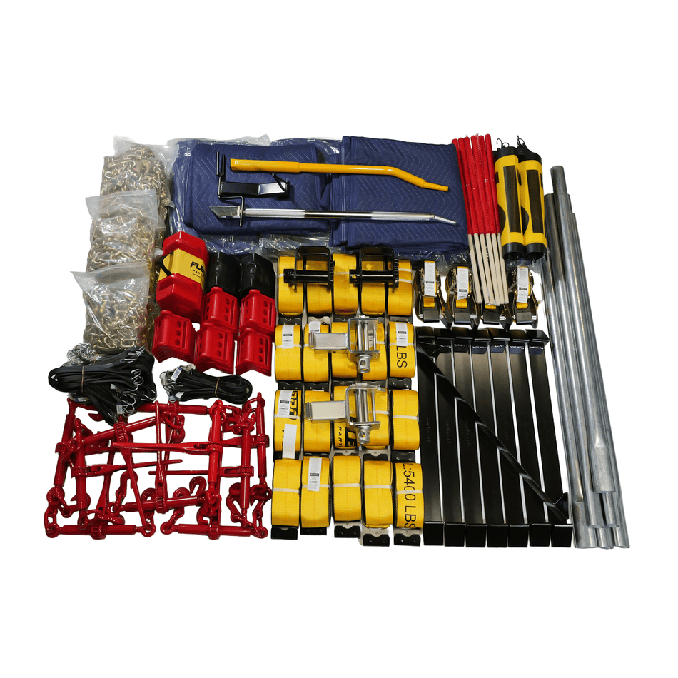 Step Deck Premium Set – Ultimate Cargo Control & Tarping Kit with Stake Pocket Winches StepDeck-Premium - FleetPro - FLEETPRO PARTS & TIRES