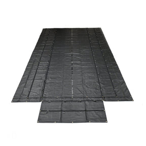 4' Drop Super Vinyl Tarp - 16’ x 27’ Heavy-Duty Black Lumber Tarp