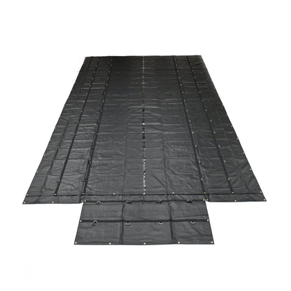 4' Drop Super Vinyl Tarp - 16’ x 27’ Heavy - Duty Black Lumber Tarp SV4 - FleetPro - FLEETPRO PARTS & TIRES