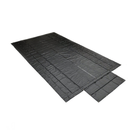 4' Drop Super Vinyl Tarp - 16’ x 27’ Heavy - Duty Black Lumber Tarp SV4 - FleetPro - FLEETPRO PARTS & TIRES