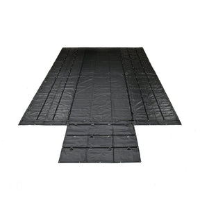 6' Drop Super Vinyl Lumber Tarp - 20’ x 27’ Heavy-Duty Black Flatbed Tarp