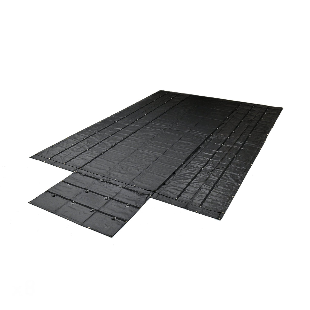 6' Drop Super Vinyl Lumber Tarp - 20’ x 27’ Heavy - Duty Black Flatbed Tarp SV6 - FleetPro - FLEETPRO PARTS & TIRES