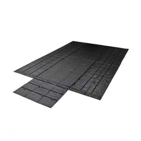 6' Drop Super Vinyl Lumber Tarp - 20’ x 27’ Heavy - Duty Black Flatbed Tarp SV6 - FleetPro - FLEETPRO PARTS & TIRES