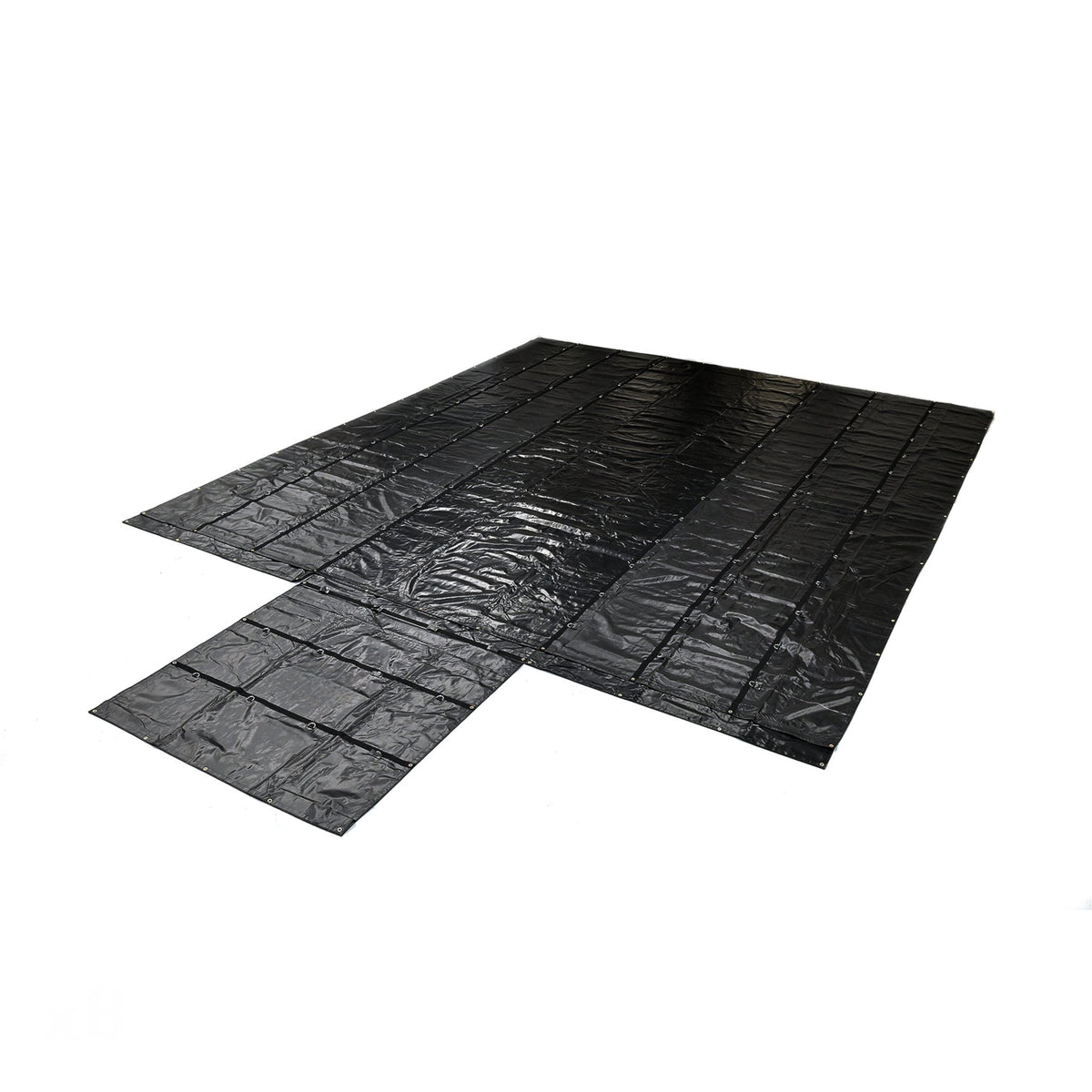 8' Drop Super Vinyl Lumber Tarp - 24’ x 27’ Heavy - Duty Black Flatbed Tarp SV8 - FleetPro - FLEETPRO PARTS & TIRES