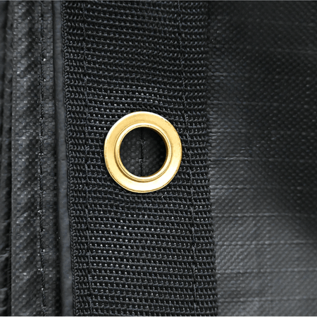 8' Drop Super Vinyl Lumber Tarp - 24’ x 27’ Heavy - Duty Black Flatbed Tarp SV8 - FleetPro - FLEETPRO PARTS & TIRES