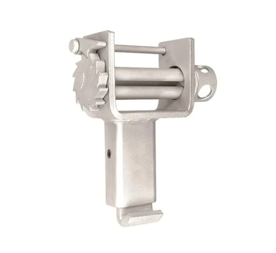 Stake Pocket Winch Silver Zinc Plated