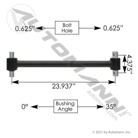 Freightliner Fixed Torque Rod Assembly – FAS I & FAS II – 23.93" – Replaces A16 - 16749 - 001 TMR514 - Automann - FLEETPRO PARTS & TIRES