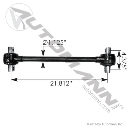 Torque Rod Volvo Mack Sealed - 21.8125" Straddle / Straddle TMR572 TMR572 - Automann - FLEETPRO PARTS & TIRES